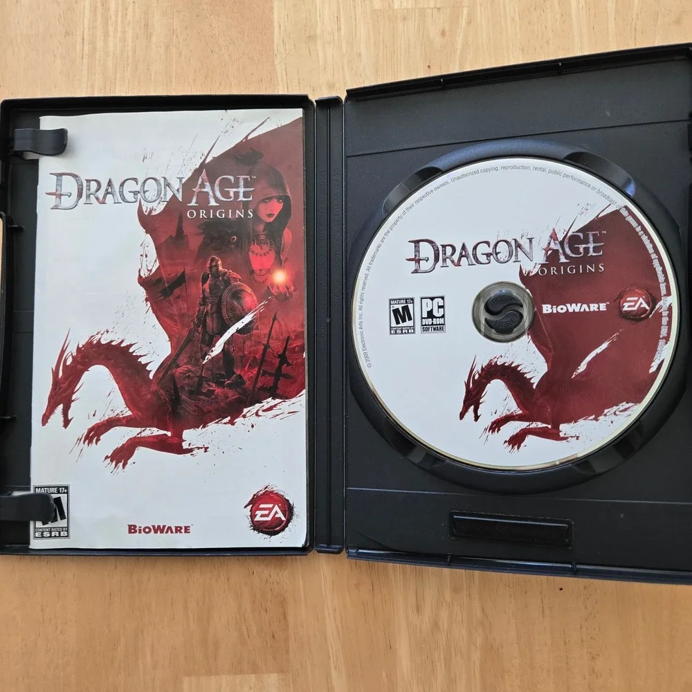 Dragon Age Origins PC DVD-ROM BioWare EA Dark Fantasy RPG Game Manual